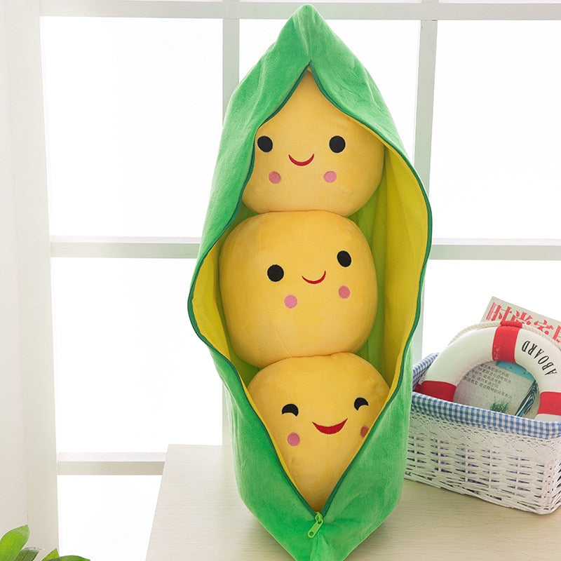 Pea Pod With Peas Plush