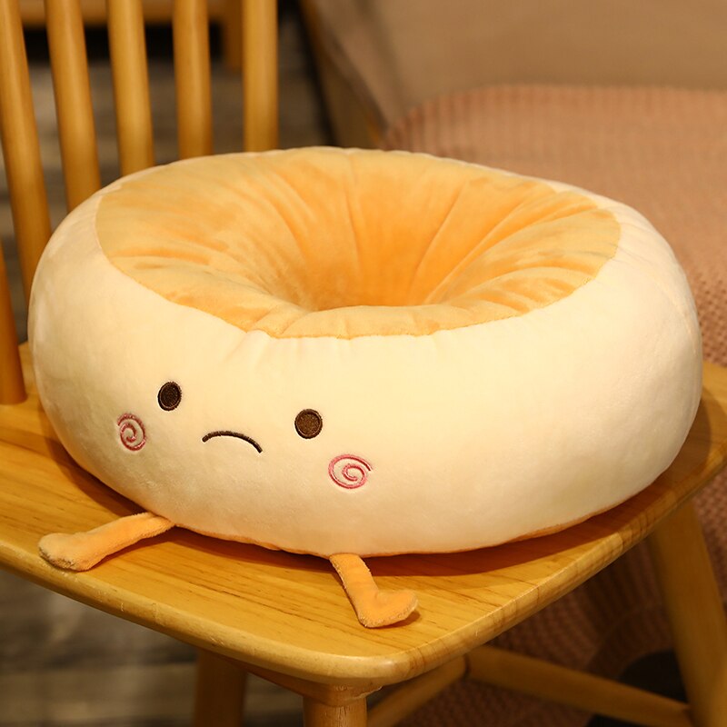 Expressive Bread Cushion Plush