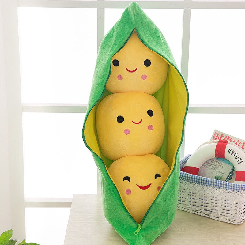 Pea Pod With Peas Plush